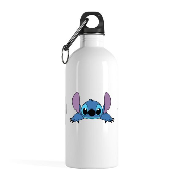Aluminum water bottle with two Stitched lids2