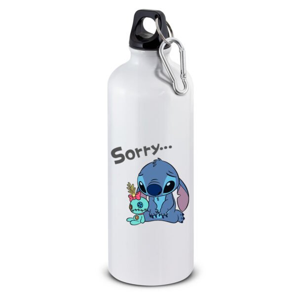 Aluminum water bottle with two Stitched lids6