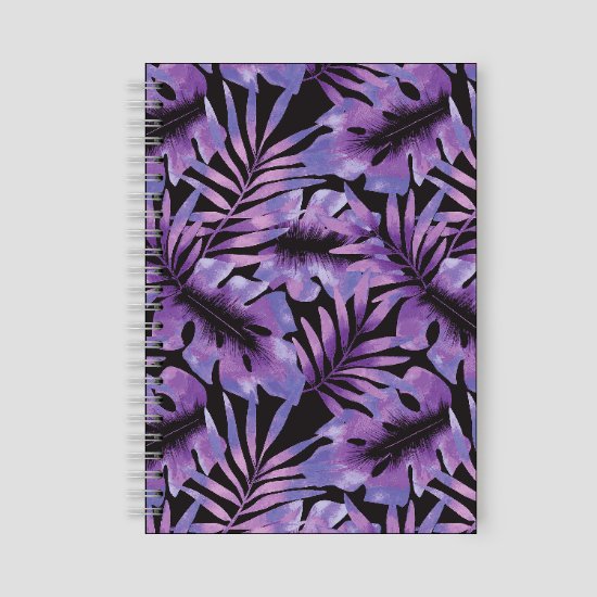 Tropical palm tree pattern notebook