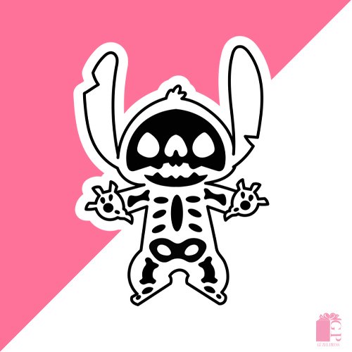 Stitch Halloween Skeleton Gift For Fans