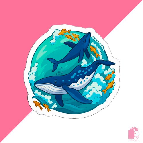 Whale sticker